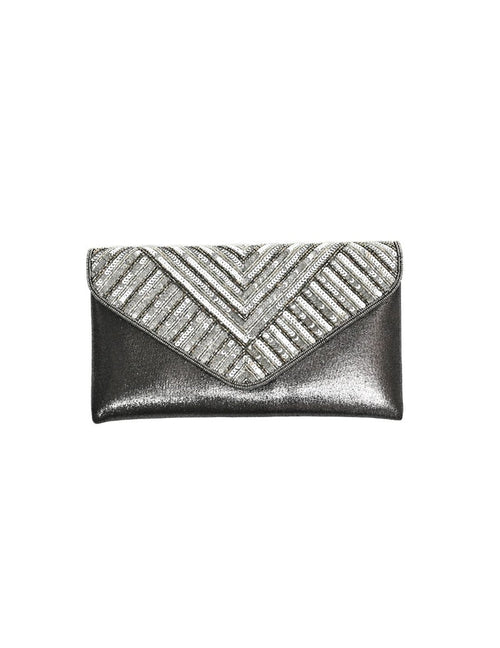 The Metallic Grey Clutch