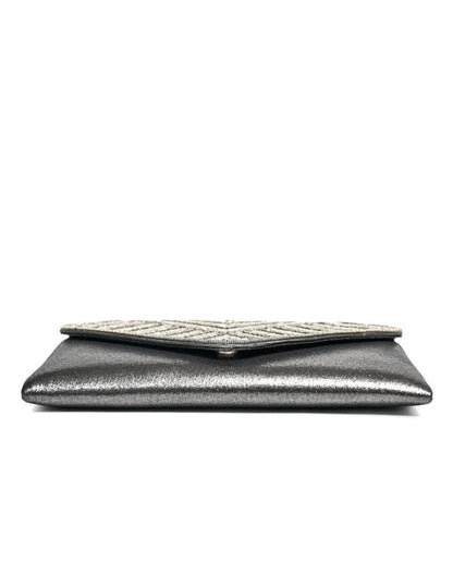 The Metallic Grey Clutch