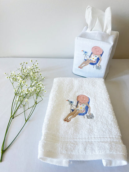 Tissue Box Cover, Siesta Lady