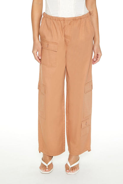Twill Toggle Drawstring Cargo Pants