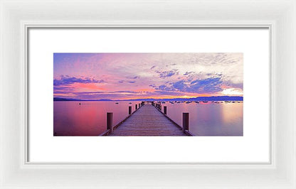 Valhalla Pier Sunrise By Brad Scott - Framed Print