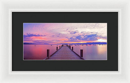 Valhalla Pier Sunrise By Brad Scott - Framed Print