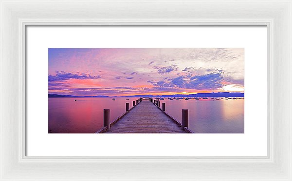 Valhalla Pier Sunrise By Brad Scott - Framed Print