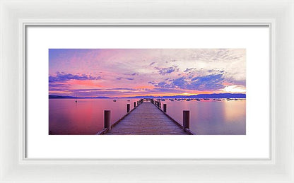Valhalla Pier Sunrise By Brad Scott - Framed Print