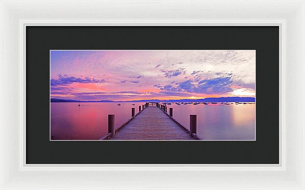 Valhalla Pier Sunrise By Brad Scott - Framed Print