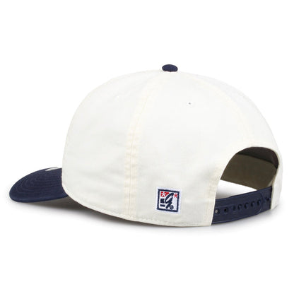 Virginia Original Circle snapback hat showing adjustable snap closure and The Game logo, rear view