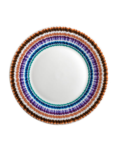 Waves Dinner Plate Set of 2. Dimensions: Ø 10.83"