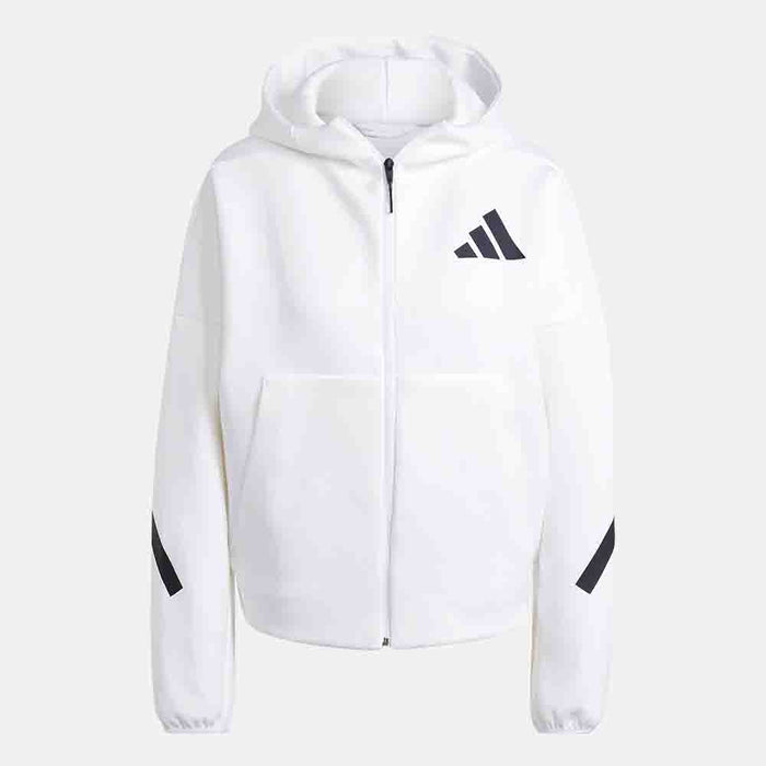 Front view of the Adidas Women's Z.N.E Full Zip Hoodie.