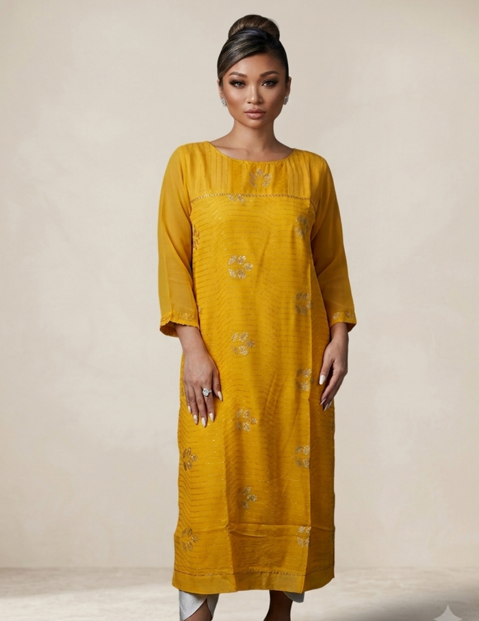 Yellow Festive Kurti