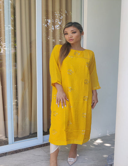 Yellow festive kurti Singapore