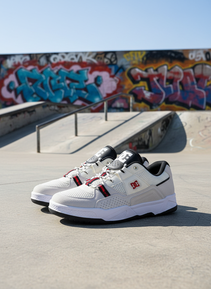 Zapatillas DC Construct Beige Rojo Blanco