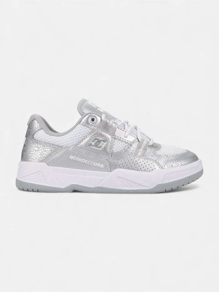 Zapatillas DC Mujer Construct Blanco Plateado