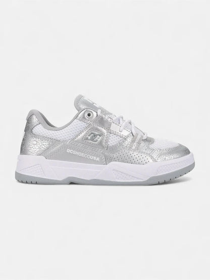 Zapatillas DC Mujer Construct Blanco Plateado