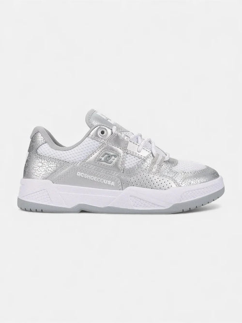 Zapatillas DC Mujer Construct Blanco Plateado