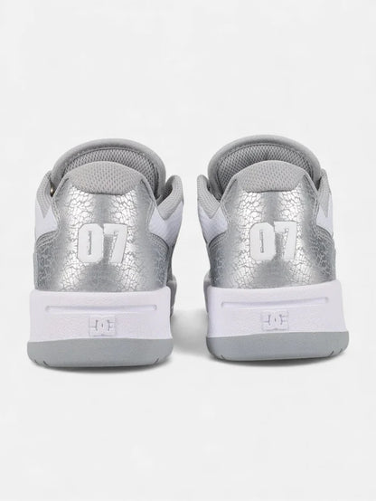 Zapatillas DC Mujer Construct Blanco Plateado