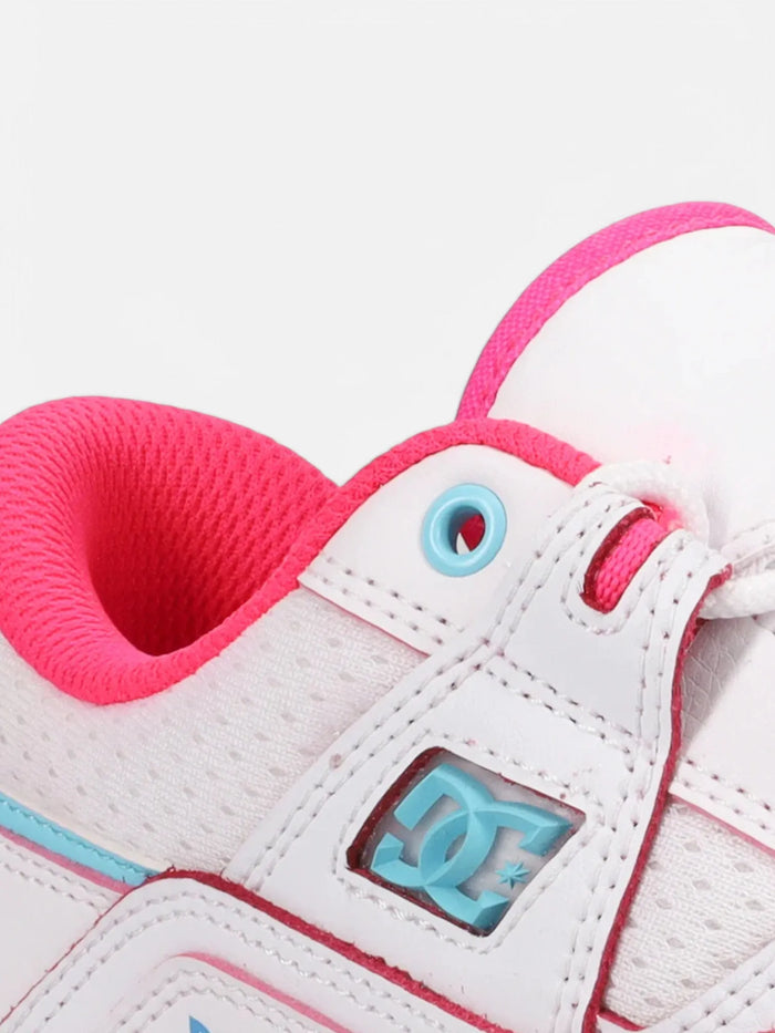 Zapatillas DC Mujer Construct Blanco Rosa Celeste