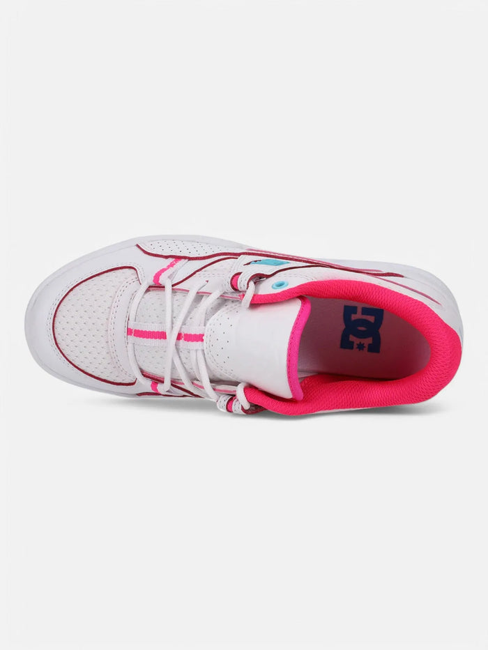 Zapatillas DC Mujer Construct Blanco Rosa Celeste